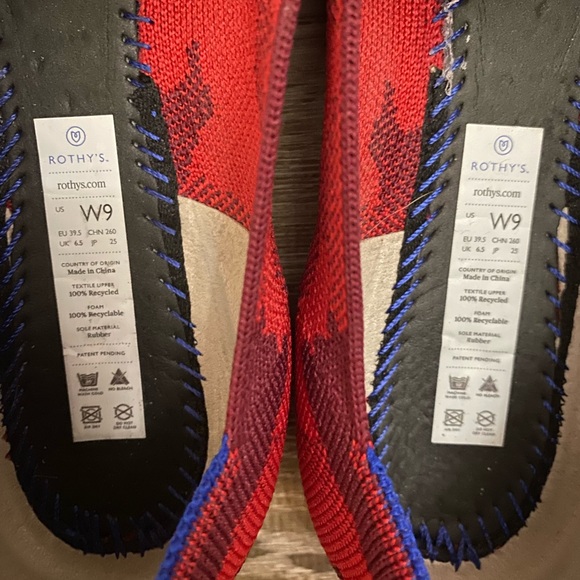 ROTHYS Red Camouflage  Round Toe Loafer Flats - Picture 8 of 9